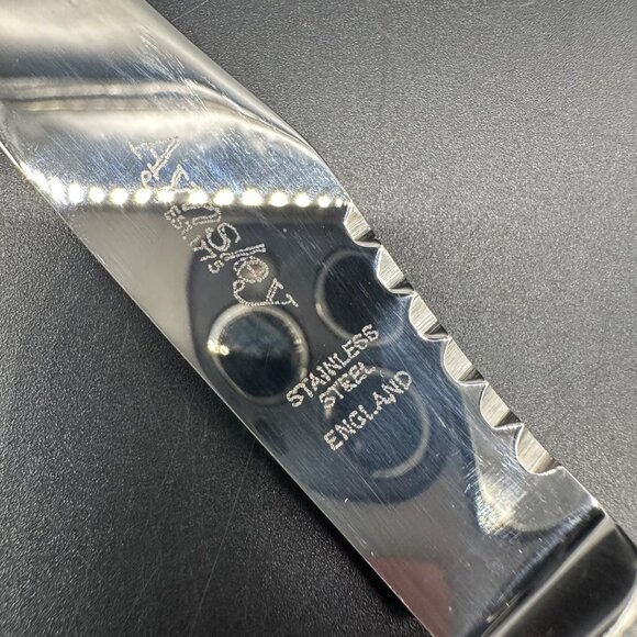 Vintage Aynsley Pembroke Fine Bone China Stainless Steel Steak Knives Bird - Picture 3 of 10